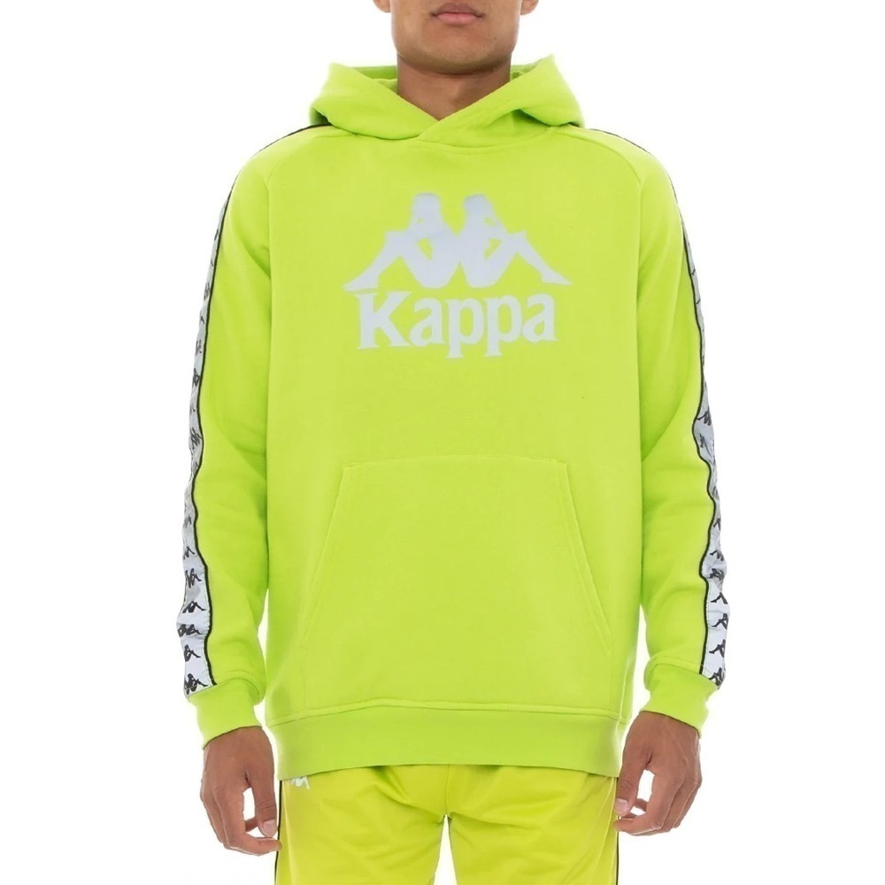Nwt Xl Kappa Banda Deniss 2 Reflective Hoodie Green Lime Soccer Sneaker Sweater